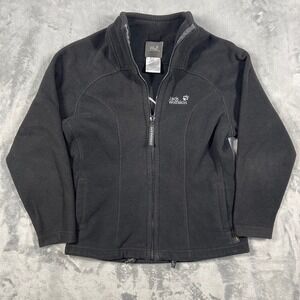 Jack Wolfskin Womens Fleece Jacket Black Full‎ Zip Full Zip Nanuk Outdoor Size S